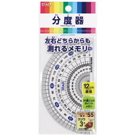 クツワ｜KUTSUWA メタクリル分度器 STAD(スタッド) 12cm HPP120