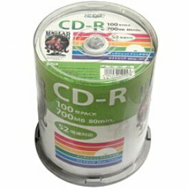 HIDISC｜ハイディスク データ用CD-R Hi-Disc ホワイト HDCR80GP100 [100枚 /700MB /インクジェットプリンター対応]