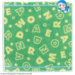 タオル美術館|Towel Art Museum MiRAi ドラえもん ペイント タオルハンカチ(約25×25cm) グリーン