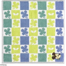 タオル美術館 Disney カラフルレトロ タオルハンカチ（約25×25cm） ミッキーマウス（グリーン）