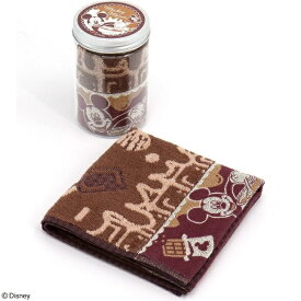 タオル美術館 Disney スイートデイズ タオルハンカチ（約25×25cm） 1枚 ミッキーマウス（ブラウン）