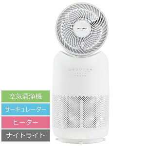 acerpure�b�G�C�T�[�s���A ��C����@ �q�[�^�[���T�[�L�����[�^�[���i�C�g���C�g�t�� Acerpure Cool �}�b�g�z���C�g AH333-10W [�K�p�����F10�� /PM2.5�Ή�]