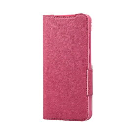 ELECOM｜エレコム Galaxy S24 ソフトレザーケース 薄型 磁石付 フラワーズ ディープピンク PM-G241PLFUJPND