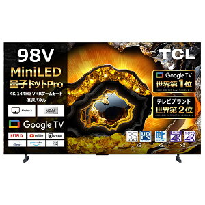 TCL�W���p���G���N�g���j�N�X�bTCL JAPAN ELECTRONICS �t���e���r 98X955 [98V�^ /Bluetooth�Ή� /4K�Ή� /MiniLED�t�� /BS�ECS 4K�`���[�i�[���� /YouTube�Ή�]�y�v���O���ρz