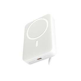 AUKEY｜オーキー モバイルバッテリー MagLink 10000mAh マグネット式ワイヤレス充電機能 PD20W対応 折りたたみスタンド [USB-C 1ポート]出力 [USB-C 1ポート]入力 AUKEY（オーキー） White PB-ML01-WT [USB Power Delivery対応 /1ポート]