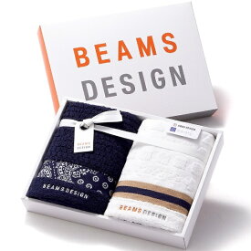タオル美術館｜Towel Art Museum BEAMS DESIGN（ビームス デザイン）ラインバンダナ タオルギフト（フェイスタオル2枚） ネイビー