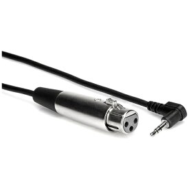 HOSA｜ホサ 30cm XLRキャノンメス-L型ステレオミニオス マイクケーブル XVS-101F