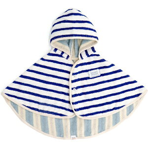 タオル美術館|Towel Art Museum BEAMS DESIGN(ビームス デザイン)ボーダーボーダー ポンチョ ブルー