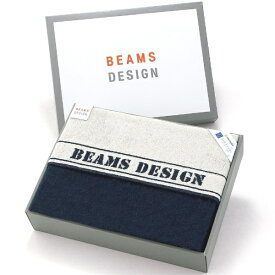 タオル美術館 BEAMS DESIGN（ビームス デザイン）ベーシックライン タオルケット1枚 オフホワイト×ネイビー