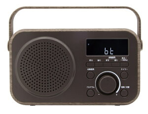 ゼピール|ZEPEAL ラジオ付手元スピーカー木聲(きこえ)AC電源/乾電池 ブラウン DTS-WS230-BR
