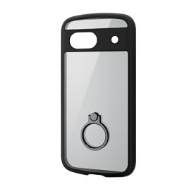 ELECOM｜エレコム Google Pixel 8a TOUGH SLIM LITE フレームカラー リング付ストラップホールシート付 ブラック PM-P241TSLFCRBK