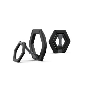 UAG｜URBAN ARMOR GEAR UAG社製 マグネット対応スマホリングスタンド MAGNETIC RING STAND ブラック/シルバー UAG-MRS-BK/SV