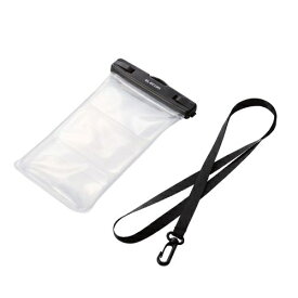 ELECOM｜エレコム 防水スマホケース/ポーチ IPX8 水中タッチ操作可能 顔認証対応 ショルダーストラップ付【iPhone Android 等 〜6.9インチ スマホ 対応】 ブラック P-WPST05BK