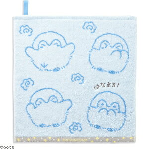 タオル美術館|Towel Art Museum コウペンちゃん たくさんほめる ループ付きウォッシュタオル(約34×35cm) ブルー