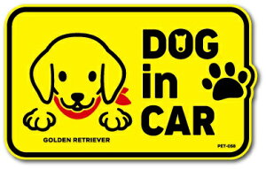 �[�l�����X�e�b�J�[�bGENERAL STICKER DOG in CAR STICKER GOLDEN RETRIEVER2 PET-058