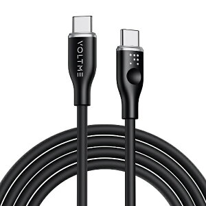VOLTME�b�{���g�~�[ ���X�V���[�Y�V���R�� �[�d�P�[�u�� USB-C��USB-C 60W 1.8m �u���b�N C2136