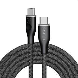 VOLTME�b�{���g�~�[ ���O�V���[�Y�i�C�����f�� �[�d�P�[�u�� USB-C��USB-C 60W 1.8m �u���b�N C2162