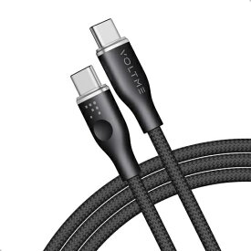 VOLTME｜ボルトミー USB-C ⇔ USB-Cケーブル [充電 /転送 /1.0m /PD100W /USB2.0] ブラック C2166 [USB-C ⇔ USB-C]
