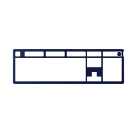 HyperX｜ハイパーエックス キーボード Alloy Rise(フルサイズ)用 アルミニウムトッププレート Top Plates Alloy Rise ネイビーブルー 85U10AA