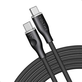 VOLTME｜ボルトミー USB-C ⇔ USB-Cケーブル [充電 /転送 /1.8m /PD100W /USB2.0] ブラック C2170 [USB-C ⇔ USB-C]