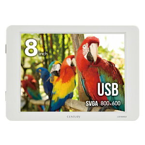 �y�G���g���[�ōő�2���|�C���g������b4/23�܂Łz �Z���`�����[�bCentury Corporation USB-A�ڑ� PC���j�^�[ plus one �O���C�b�V���z���C�g LCD-8000U2WV2 [8.0�^ /SVGA(800×600�j /���C�h /60Hz]