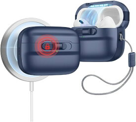 イーエスアール｜ESR AirPods Pro (2023/2022/2019)専用 Magsafe対応スライド式イヤホンケース Dark Blue PULSEMAGNETICCASE