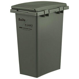 天馬｜TENMA Boite e-LABO つなげて分別ペール フタ付き 45L カーキ ELB-TBP45KH