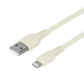 OWLTECH｜オウルテック USB Type-A to Lightning シリコンケーブル 超やわらかで断線に強い 耐屈曲3万回以上 急速充電2.4A／データ転送 キナリ OWL-CBSRLA15-KI