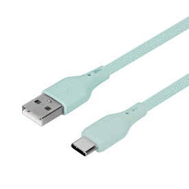 OWLTECH｜オウルテック USB Type-A to USB Type-C シリコンケーブル 超やわらかで断線に強い 耐屈曲3万回以上 急速充電3A／データ転送 アイスミントブルー OWL-CBSRCA15-IB
