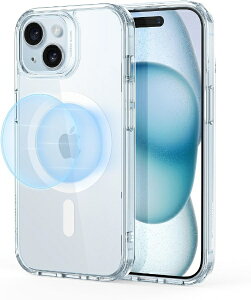 �C�[�G�X�A�[���bESR iPhone 15�i6.1�C���`�j�n�C�u���b�h�P�[�X ESR Clear Blue ClassicHybridCase(HaloLock)CompatiblewithiPhone15