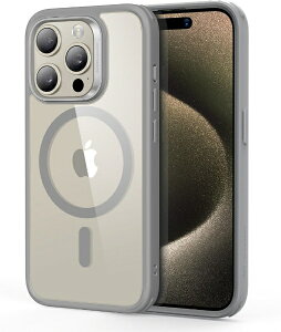 �C�[�G�X�A�[���bESR iPhone 15 Pro�i6.1�C���`�j�n�C�u���b�h�P�[�X ESR Clear Grey ClassicHybridCase(HaloLock)foriPhone15Pro