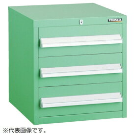 トラスコ中山｜TRUSCO NAKAYAMA TRUSCO LVR型キャビネット 392X412XH420 引出3段 YG LVR424YG 【メーカー直送・代金引換不可・時間指定・返品不可】
