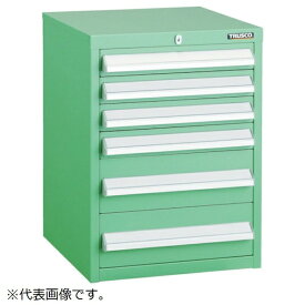 トラスコ中山｜TRUSCO NAKAYAMA TRUSCO LVR型キャビネット 392X412XH540 引出6段 YG LVR541YG 【メーカー直送・代金引換不可・時間指定・返品不可】