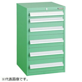 トラスコ中山｜TRUSCO NAKAYAMA TRUSCO LVR型キャビネット 392X412XH660 引出6段 YG LVR662YG 【メーカー直送・代金引換不可・時間指定・返品不可】