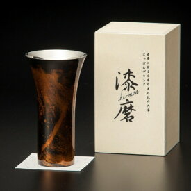 酒グッズ 漆磨漆流しシングルカップ L 黒 白檀 黒 SCS-L501 【代金引換配送不可】