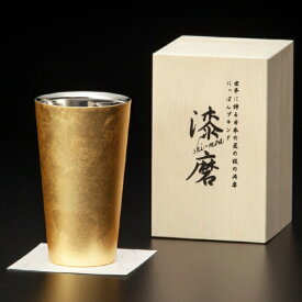 酒グッズ 漆磨2重ストレートカップ 箔衣 SCW-L801 【代金引換配送不可】