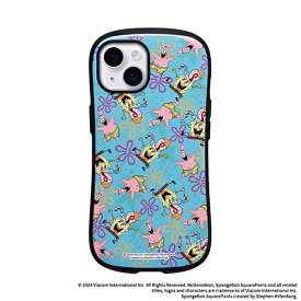 HAMEE｜ハミィ [iPhone 14専用]スポンジ・ボブ iFace First Classケース iFace エメラルド/総柄 41-972250
