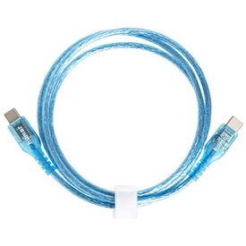 HAMEE｜ハミィ humor USB 2.0 CABLE TYPE-C to TYPE-C 1.0m ケーブル クリア/シアン 669-976319