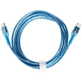 HAMEE｜ハミィ humor USB 2.0 CABLE TYPE-C to TYPE-C 2.0m ケーブル クリア/シアン 669-976340