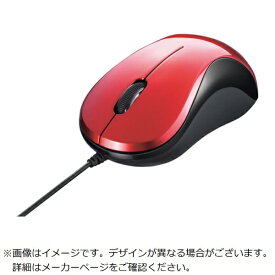 BUFFALO｜バッファロー バッファロー　有線　BlueLED光学式マウス　静音／3ボタン　レッド
