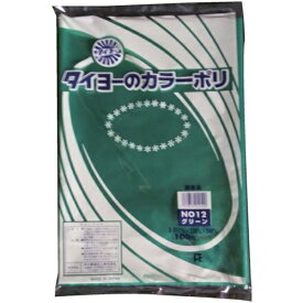中川製袋化工 タイヨー　カラーポリ袋035（グリーン）　No．12　（100枚入り）