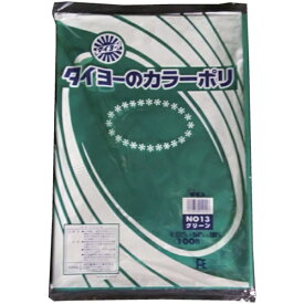 中川製袋化工 タイヨー　カラーポリ袋035（グリーン）　No．13　（100枚入り）