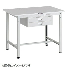 トラスコ中山｜TRUSCO NAKAYAMA TRUSCO RAE型軽量作業台 900X600 薄型2段引出し付 ホワイト色 RAE0960UDC2W 【メーカー直送・代金引換不可・時間指定・返品不可】