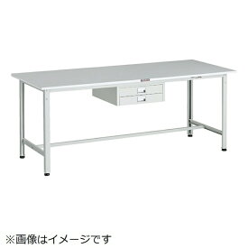 トラスコ中山｜TRUSCO NAKAYAMA TRUSCO RAE型軽量作業台 1800X750 薄型2段引出し付 ホワイト色 RAE1800UDC2W 【メーカー直送・代金引換不可・時間指定・返品不可】