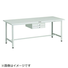 トラスコ中山｜TRUSCO NAKAYAMA TRUSCO SAE型軽量作業台 1800X750 薄型2段引出し付 ホワイト色 SAE1800UDC2W 【メーカー直送・代金引換不可・時間指定・返品不可】