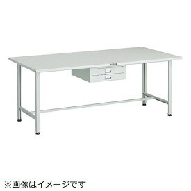 トラスコ中山｜TRUSCO NAKAYAMA TRUSCO SAE型軽量作業台 1800X900 薄型2段引出し付 ホワイト色 SAE1809UDC2W 【メーカー直送・代金引換不可・時間指定・返品不可】