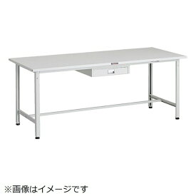 トラスコ中山｜TRUSCO NAKAYAMA TRUSCO SAE型軽量作業台 1800X750 薄型1段引出し付 ホワイト色 SAE1800UDC1W 【メーカー直送・代金引換不可・時間指定・返品不可】