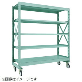 トラスコ中山｜TRUSCO NAKAYAMA TRUSCO R3型ボルト式中量棚W1800XD600XH2000 5段 Φ150 ゴムキャスター付 R36665G150 【メーカー直送・代金引換不可・時間指定・返品不可】