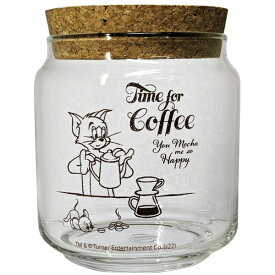 サンアート｜SUN ART 「トムとジェリー」 ガラス キャニスター 保存容器 コルク蓋 約9×11cm Time for Coffee
