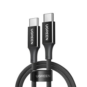 UGREENb[O[ USB-C to USB-C ϋviCґg}[dP[u 1m 15275 ubN UGR-OT-100013 [USB Power DeliveryΉ]